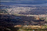 Flying above Pochentong, looking back at Phnom Penh.